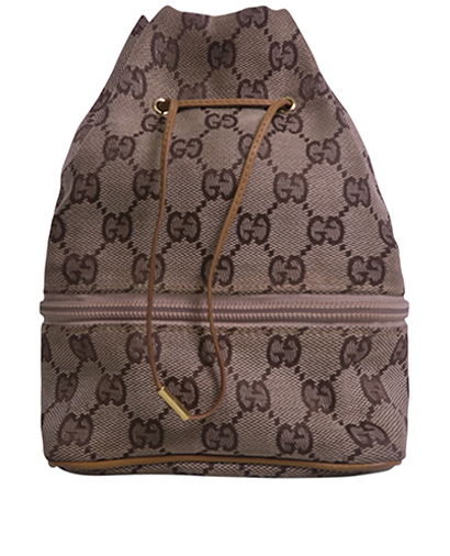 Drawstring Mini Bucket Bag, &pound;125, Handbags, Brown, Canvas, Front view